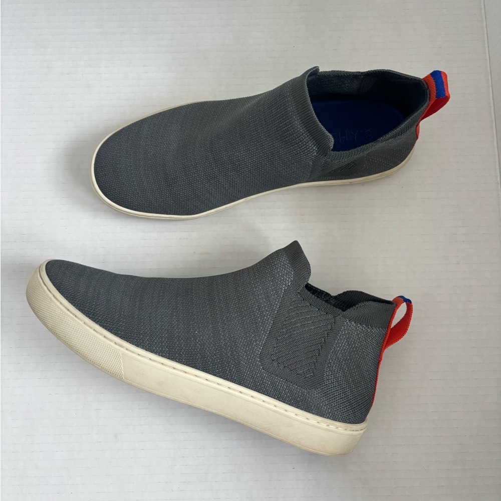 Rothy's Gray ‘The Chelsea’ Women's Melange Knit Pull On Ankle Boots | Size W 9.5